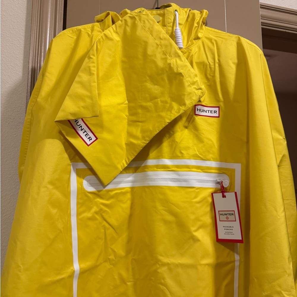 Hunter Bright Yellow Hooded Poncho